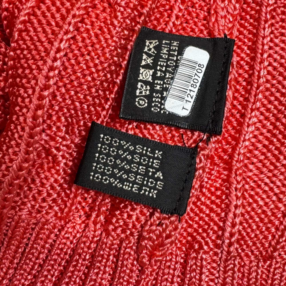 Ralph Lauren Black Label Silk Cable Knit V-neck Cardigan - Picture 5 of 6